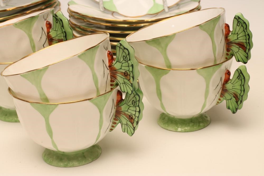 AN AYNSLEY CHINA "BUTTERFLY" TEA SERVICE Image