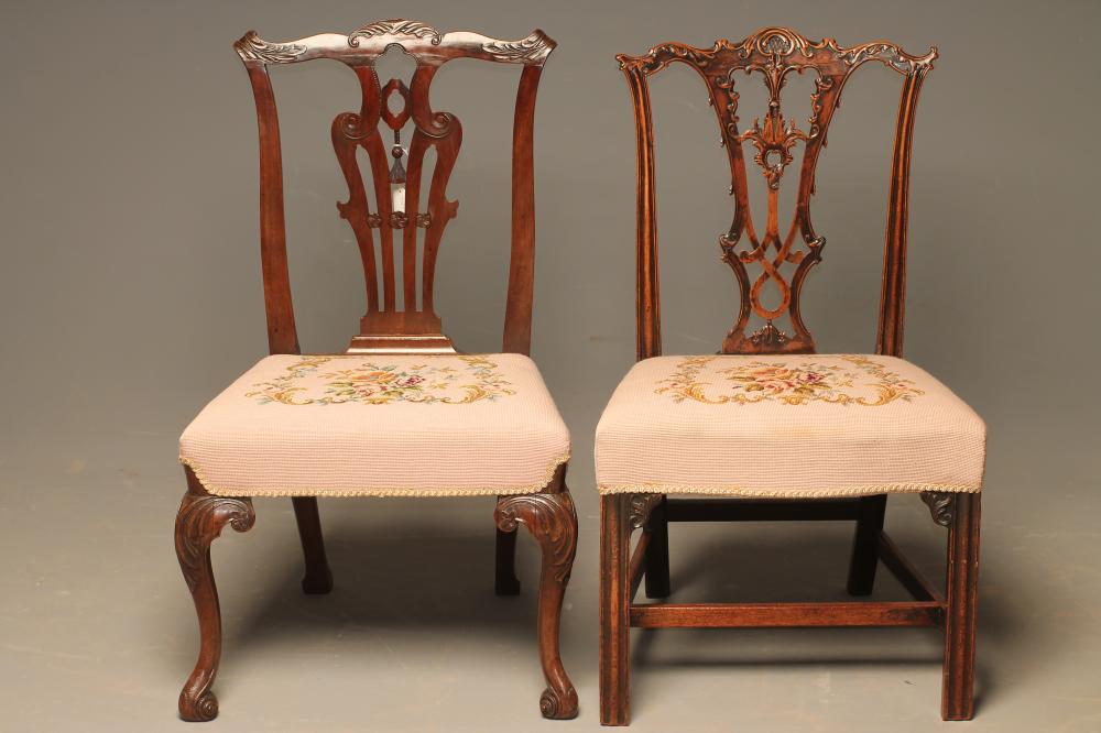 A GEORGIAN MAHOGANY SIDE CHAIR Image