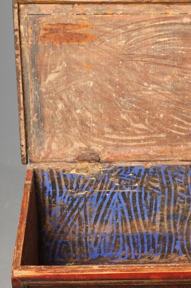 A MOROCCAN PAINTED PINE CHEST Image