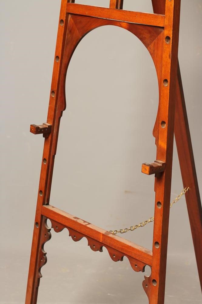A LATE VICTORIAN MAHOGANY STUDIO EASEL of square tapering form Image
