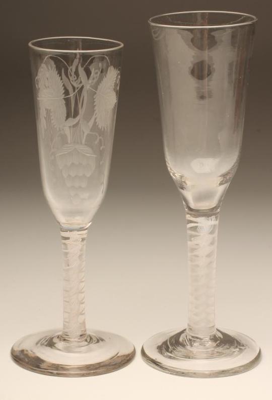 TWO OPAQUE TWIST ALE GLASSES Image