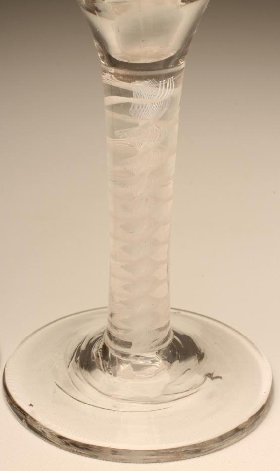 TWO OPAQUE TWIST ALE GLASSES Image