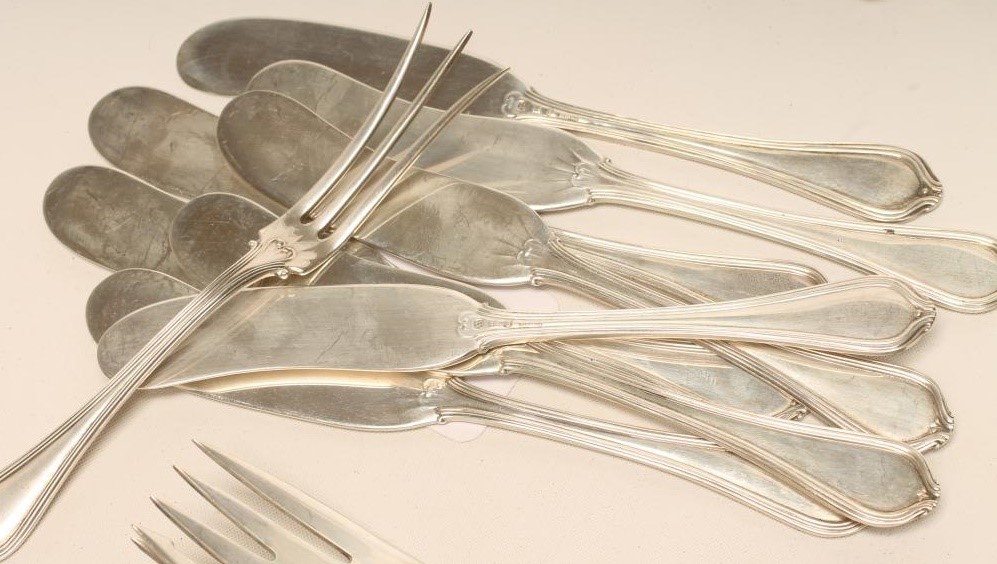 *A "PAUL REVERE" SILVER PART TABLE SERVICE Image