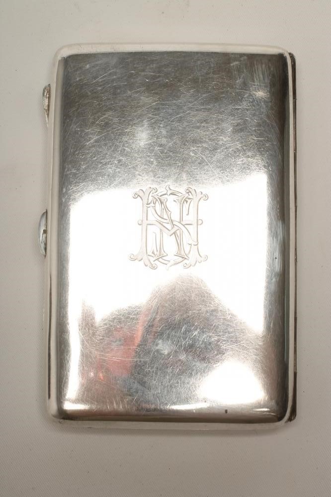 OF WWI NAVAL INTEREST - A silver cigarette case Image