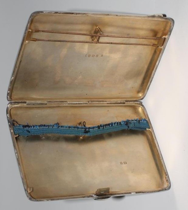 OF WWI NAVAL INTEREST - A silver cigarette case Image