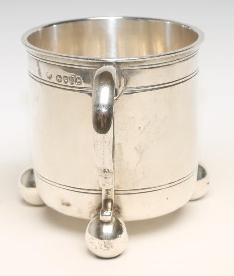 A LATE VICTORIAN SILVER CHRISTENING MUG Image