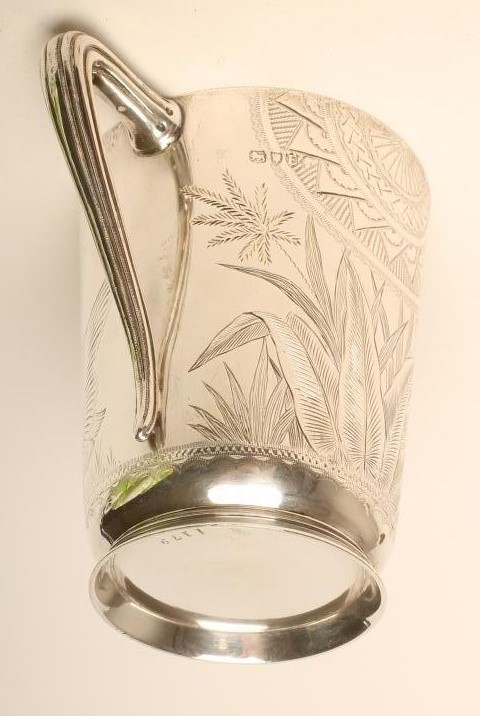 A VICTORIAN SILVER AESTHETIC MOVEMENT CHRISTENING MUG Image