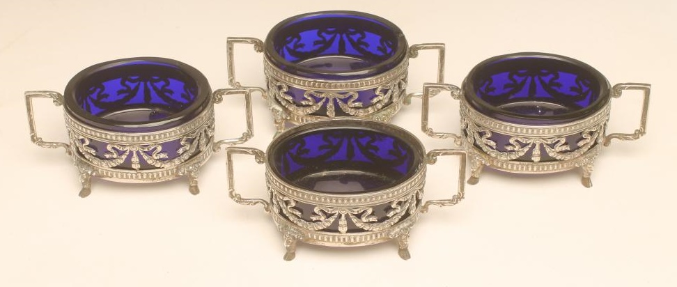 A SET OF FOUR FRENCH SILVER SALTS Image
