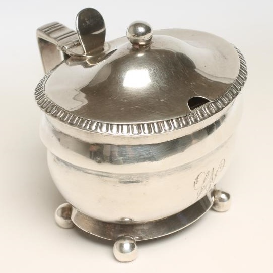 A LATE GEORGE III SILVER MUSTARD Image