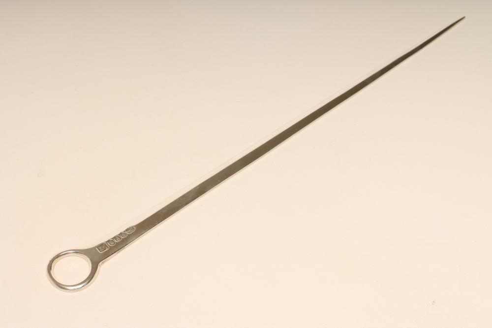 A GEORGE III SILVER MEAT SKEWER Image