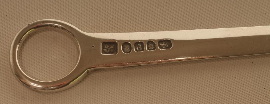 A GEORGE III SILVER MEAT SKEWER Image