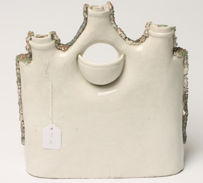 A LARGE VICTORIAN STAFFORDSHIRE POTTERY FLATBACK WATCH HOLDER Image