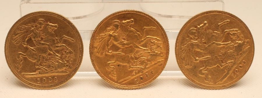 THREE HALF SOVEREIGNS 1893 Image