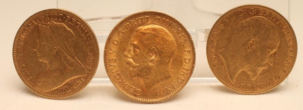 THREE HALF SOVEREIGNS 1893 Image