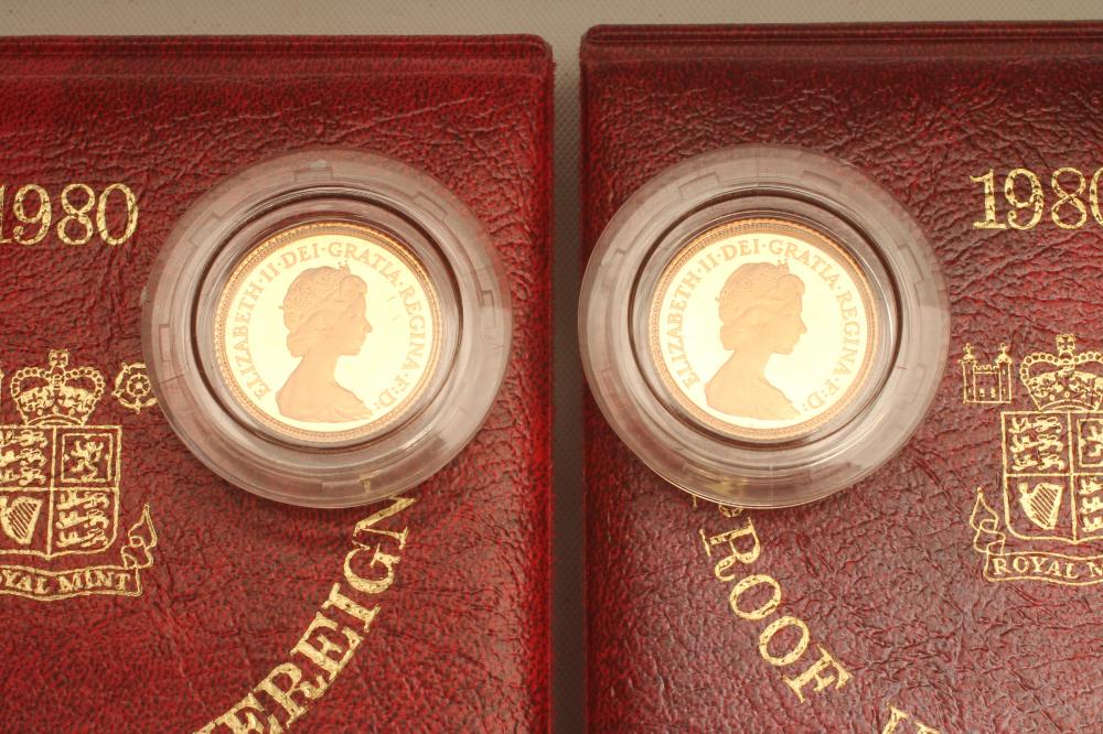 TWO ELIZABETH II PROOF HALF SOVEREIGNS Image