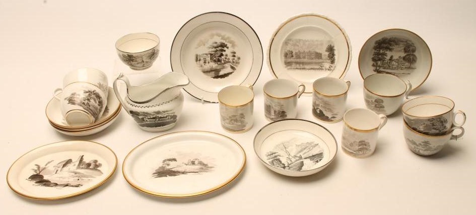 A COLLECTION OF ENGLISH PORCELAIN TEA WARES Image