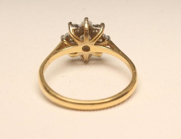 A DIAMOND CLUSTER RING Image