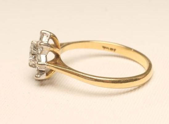 A DIAMOND CLUSTER RING Image