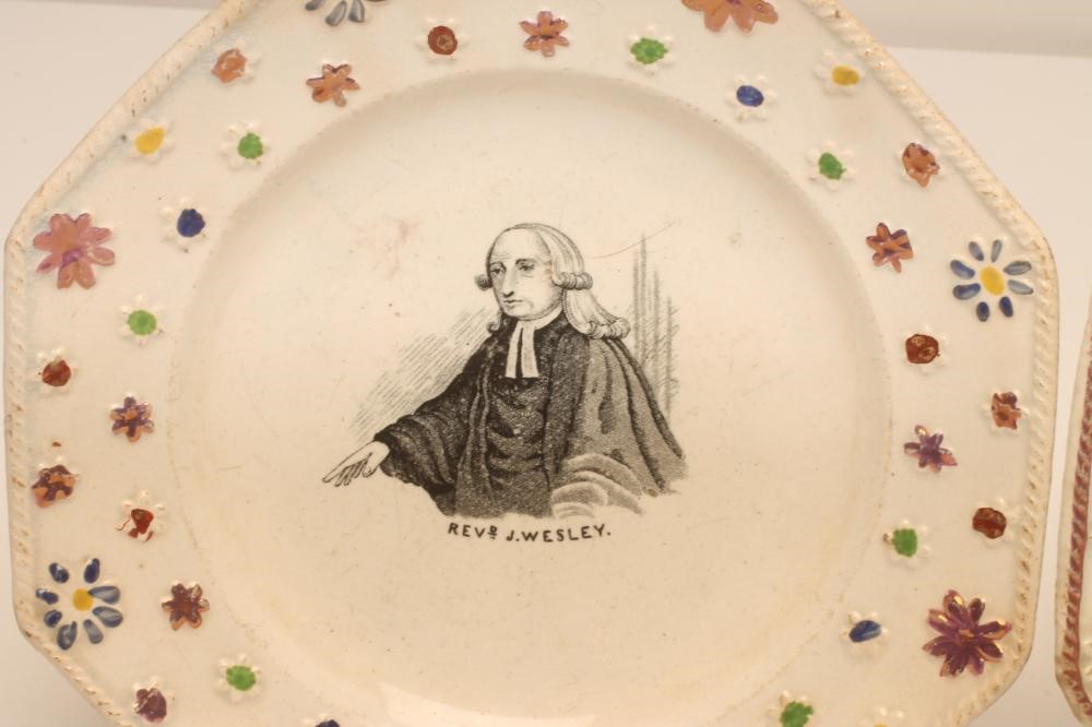 TWO PEARLWARE NURSERY PLATES Image