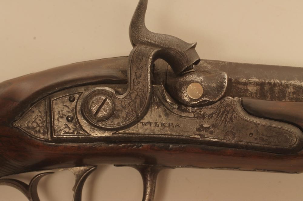A PERCUSSION SPORTING GUN BY WILKES Image