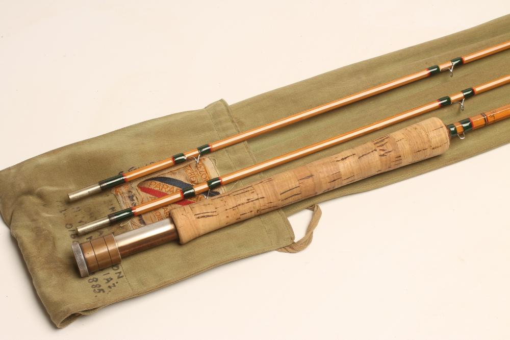 A RITZ SUPER PARABOLIC FFP FARIO CLUB SPLIT CANE FLY FISHING ROD Image