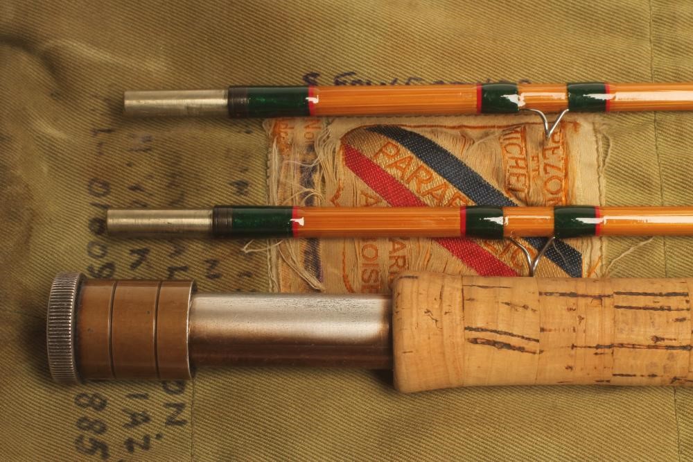 A RITZ SUPER PARABOLIC FFP FARIO CLUB SPLIT CANE FLY FISHING ROD Image