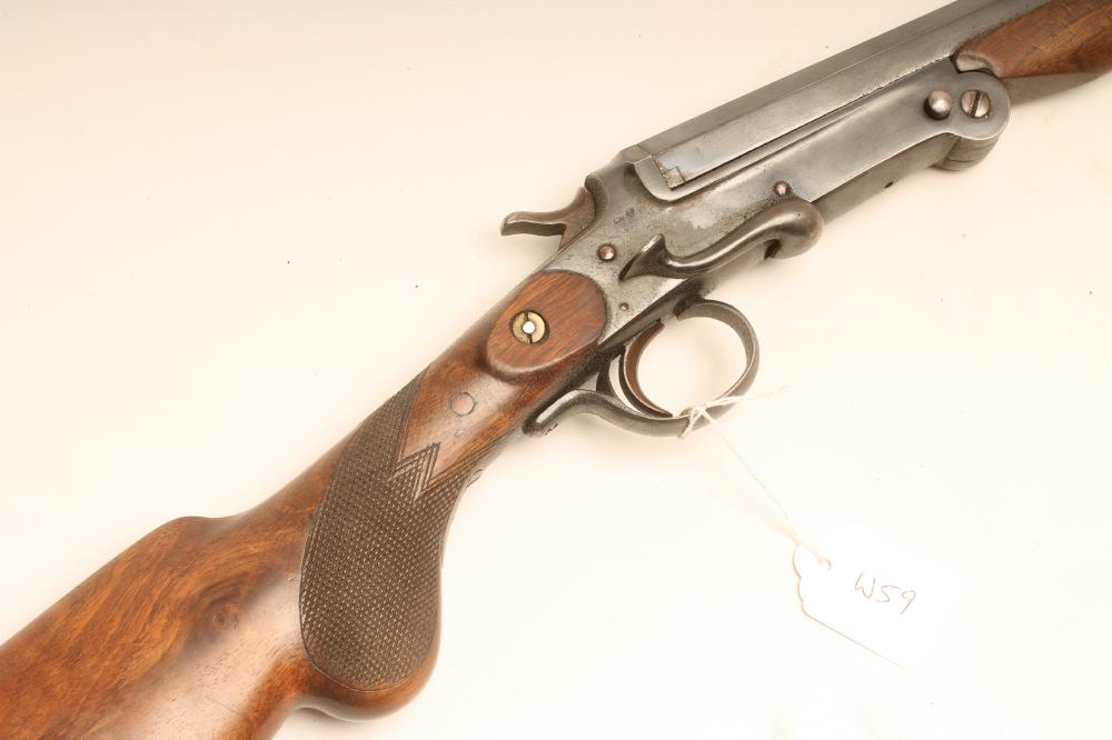 A 20 BORE SINGLE BARREL FOLDING ACTION HAMMER SHOTGUN BY KABA Image