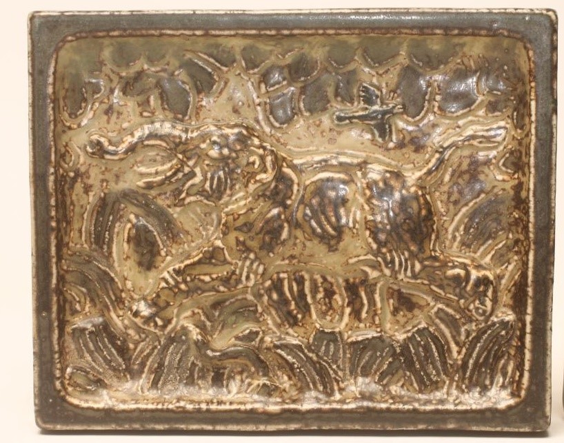 A PAIR OF ROYAL COPENHAGEN STONEWARE PLAQUES Image