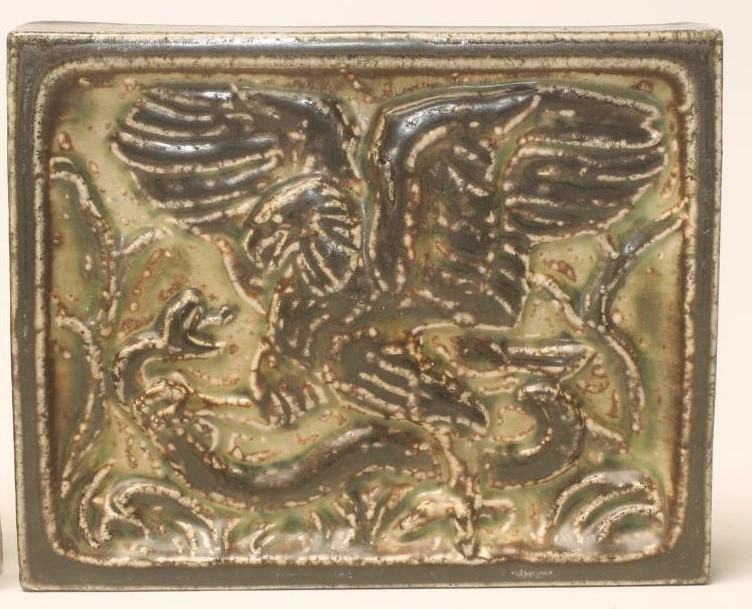 A PAIR OF ROYAL COPENHAGEN STONEWARE PLAQUES Image