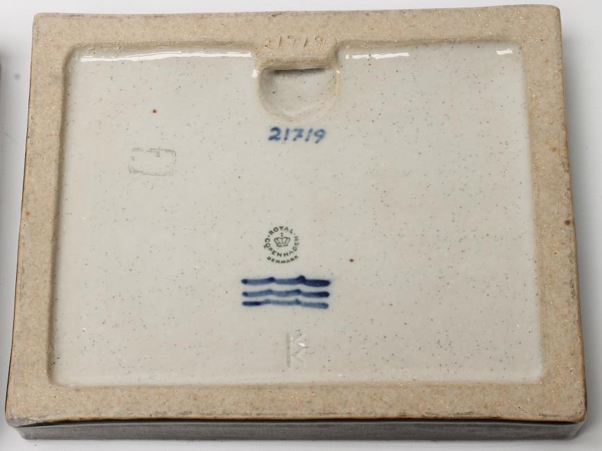 A PAIR OF ROYAL COPENHAGEN STONEWARE PLAQUES Image