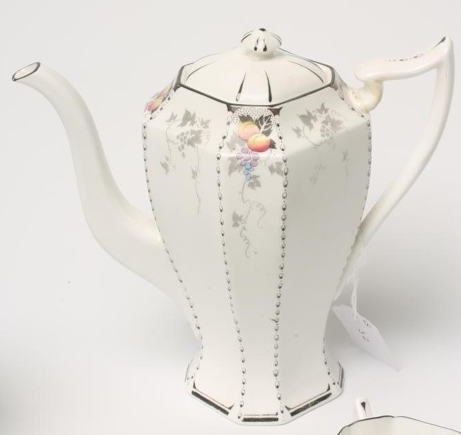 A SHELLEY CHINA QUEEN ANN COFFEE SERVICE Image