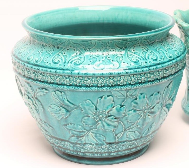 TWO BURMANTOFTS "FAIENCE" JARDINIERES Image