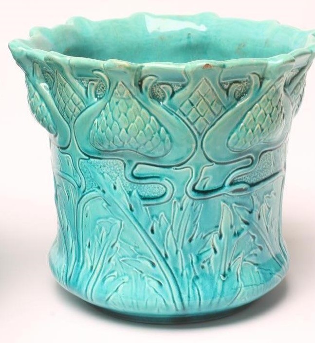 TWO BURMANTOFTS "FAIENCE" JARDINIERES Image
