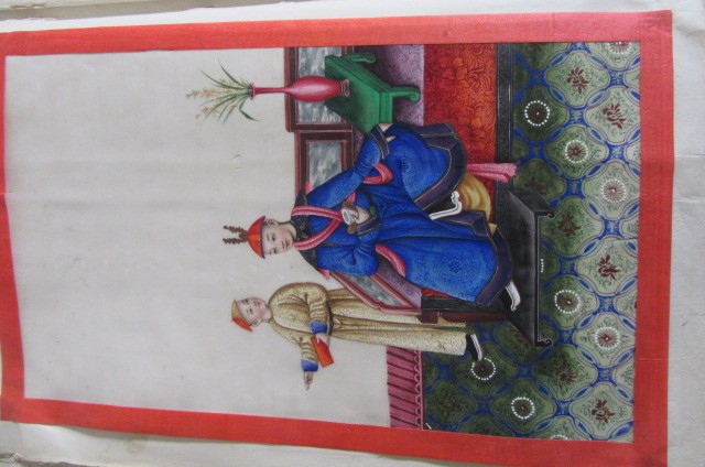 A COLLECTION OF ELEVEN CHINESE PAINTINGS on pith paper Image