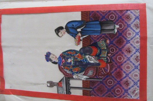 A COLLECTION OF ELEVEN CHINESE PAINTINGS on pith paper Image