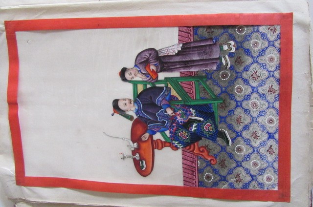 A COLLECTION OF ELEVEN CHINESE PAINTINGS on pith paper Image