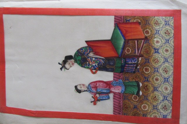 A COLLECTION OF ELEVEN CHINESE PAINTINGS on pith paper Image