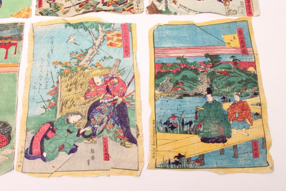 A COLLECTION OF SIX JAPANESE CREPE PAPER PRINTS Image