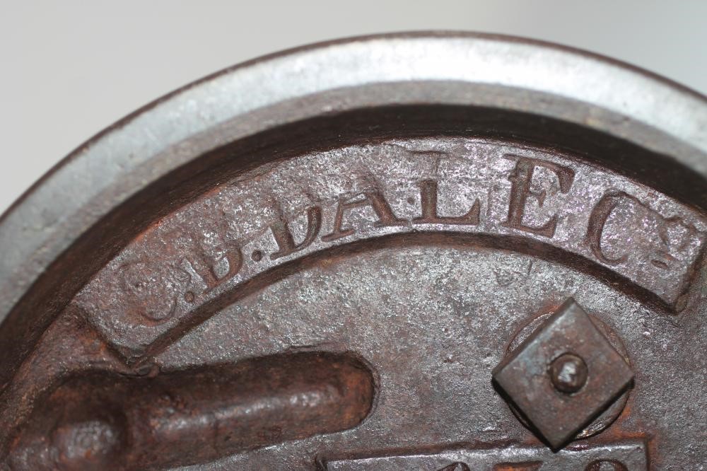 A COALBROOKDALE STYLE CAST IRON FIGURE OF A DEER HOUND in a bronzed finish Image