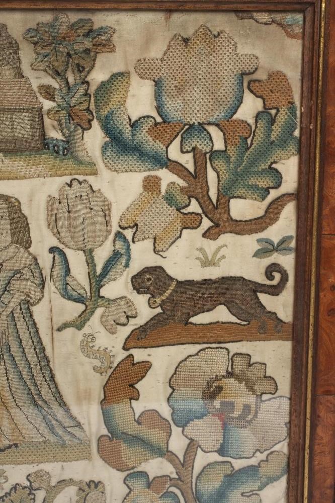 AN ENGLISH EMBROIDERED PANEL Image