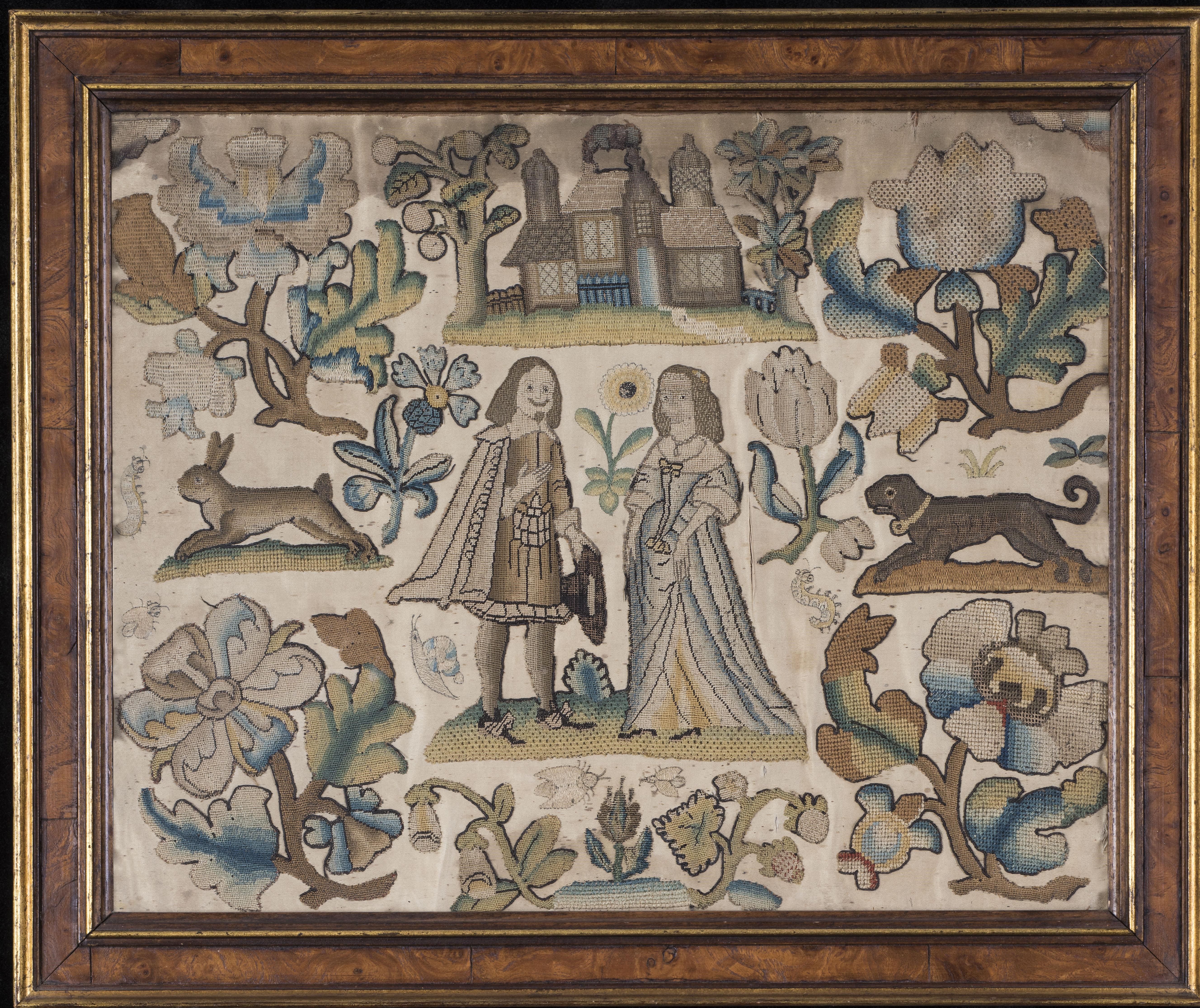 AN ENGLISH EMBROIDERED PANEL Image