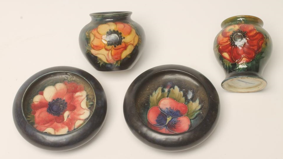 TWO SMALL MOORCROFT POTTERY VASES Image
