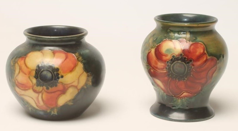 TWO SMALL MOORCROFT POTTERY VASES Image