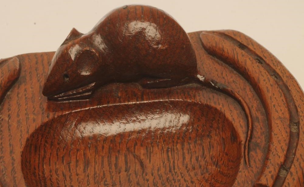 A ROBERT THOMPSON OAK ASHTRAY Image