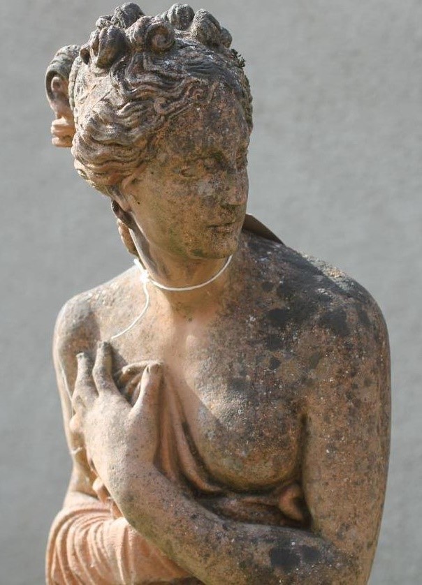 A COMPOSITION RED SANDSTONE FIGURE of Venus Italica after Canova Image