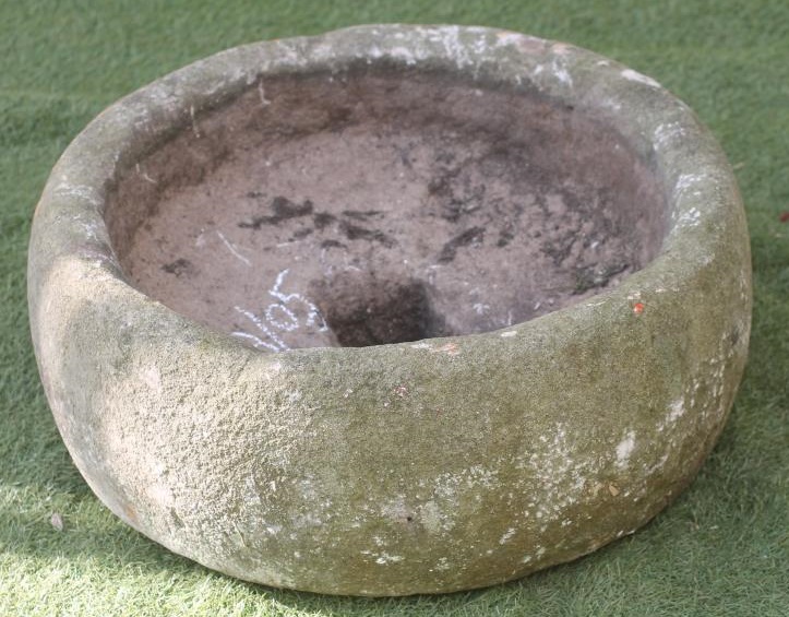 A SANDSTONE TROUGH of fine cut circular form Image