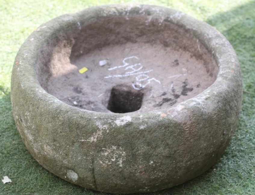 A SANDSTONE TROUGH of fine cut circular form Image