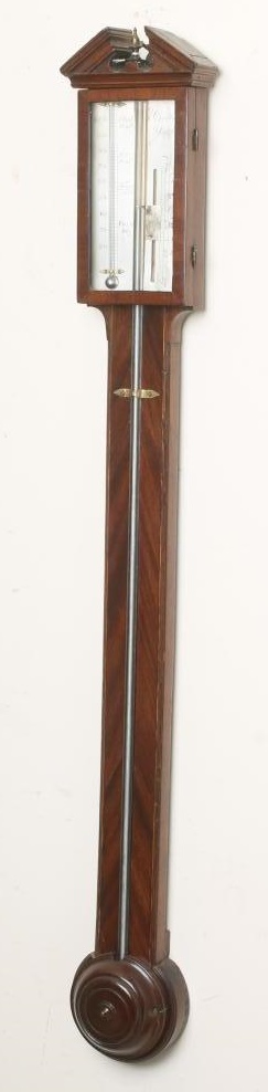 A MAHOGANY CASED STICK BAROMETER signed G Groce Image
