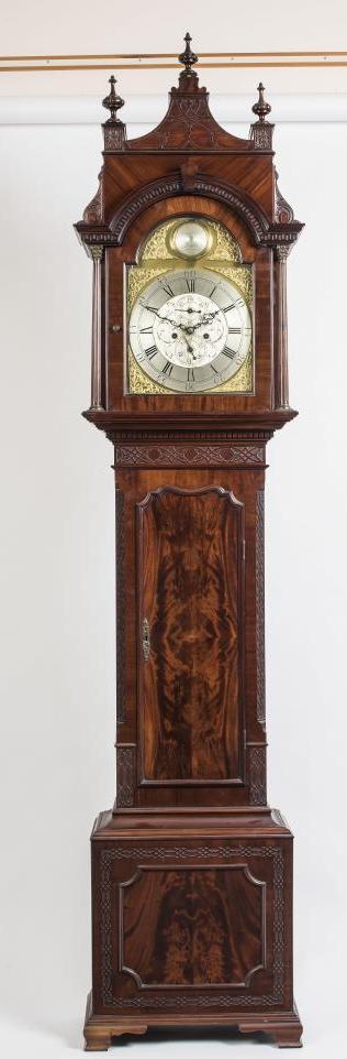 A MAHOGANY LONGCASE CLOCK by Samuel Hirst Image