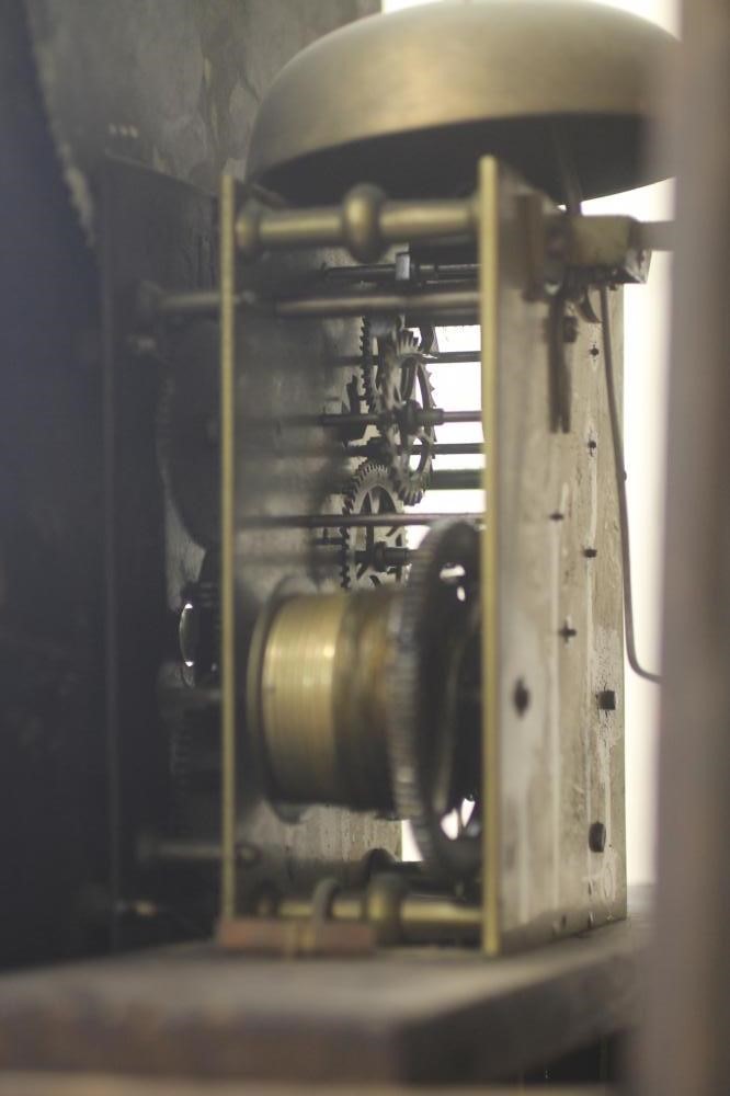 A FRUITWOOD LONGCASE CLOCK Image